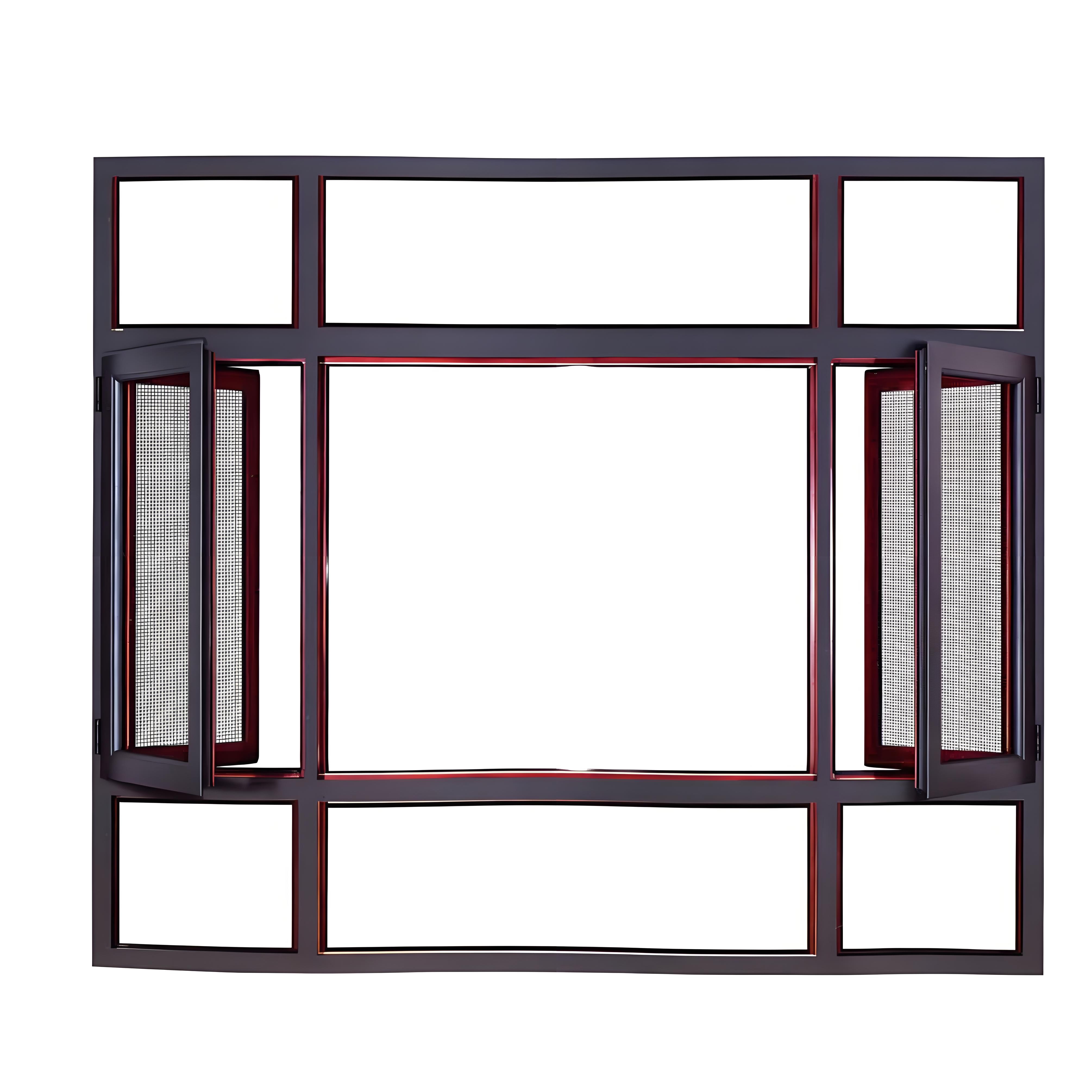 ارتفاع المباني السكنية والتجارية في سلامة نوافذ ألومنيوم الخارجي وعزل حراري مقاوم للحريق